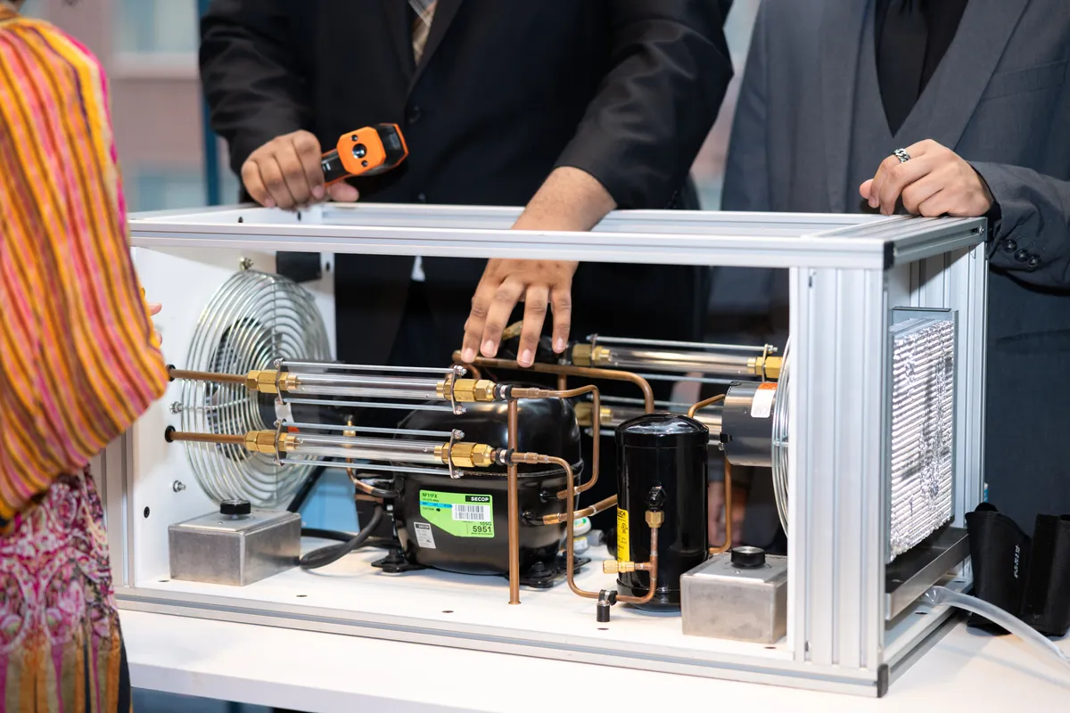 Building automation equipment used in hands-on training.