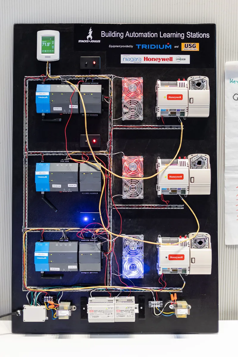 Building automation controls and low-voltage wiring.