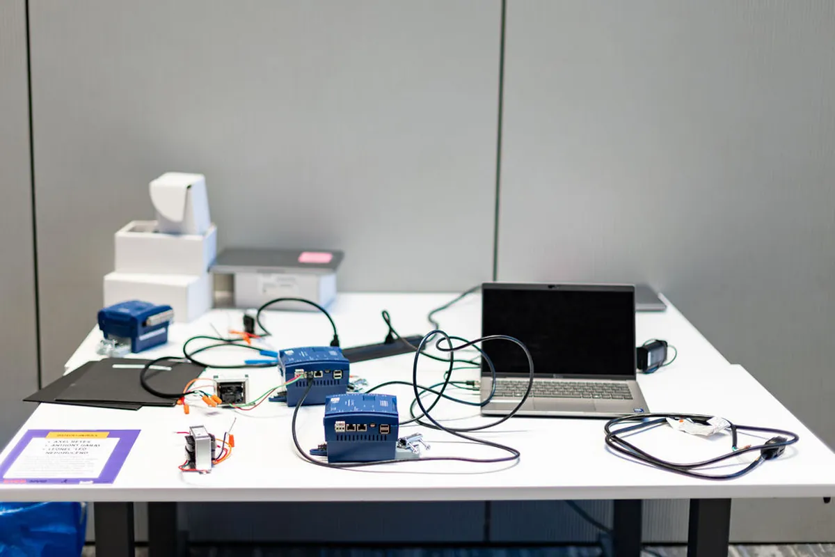 A building automation training lab bench.